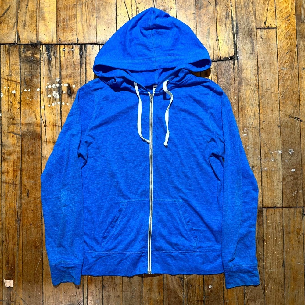 Old Navy Hoodie Women's XS Sky Blue Knit Long Sleeve Kangaroo Pocket Full-Zip